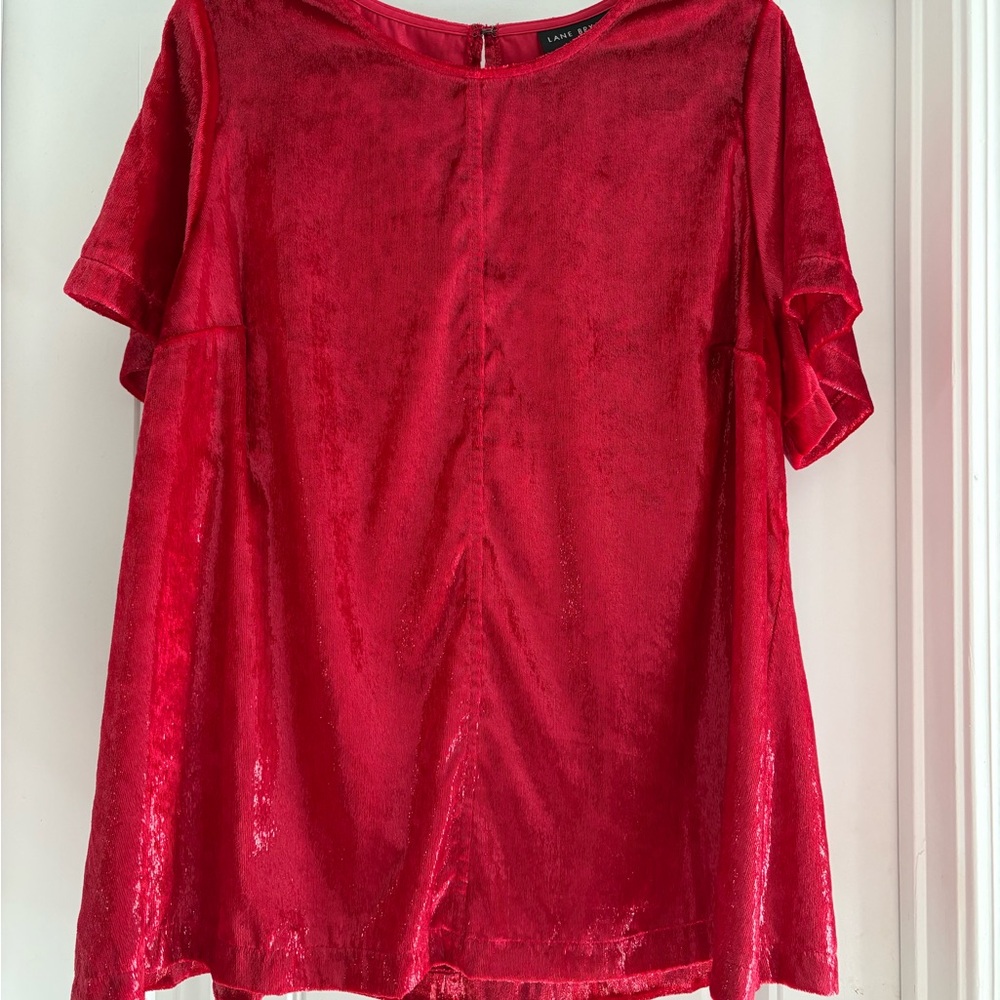 Lane Bryant Shimmering Red Blouse